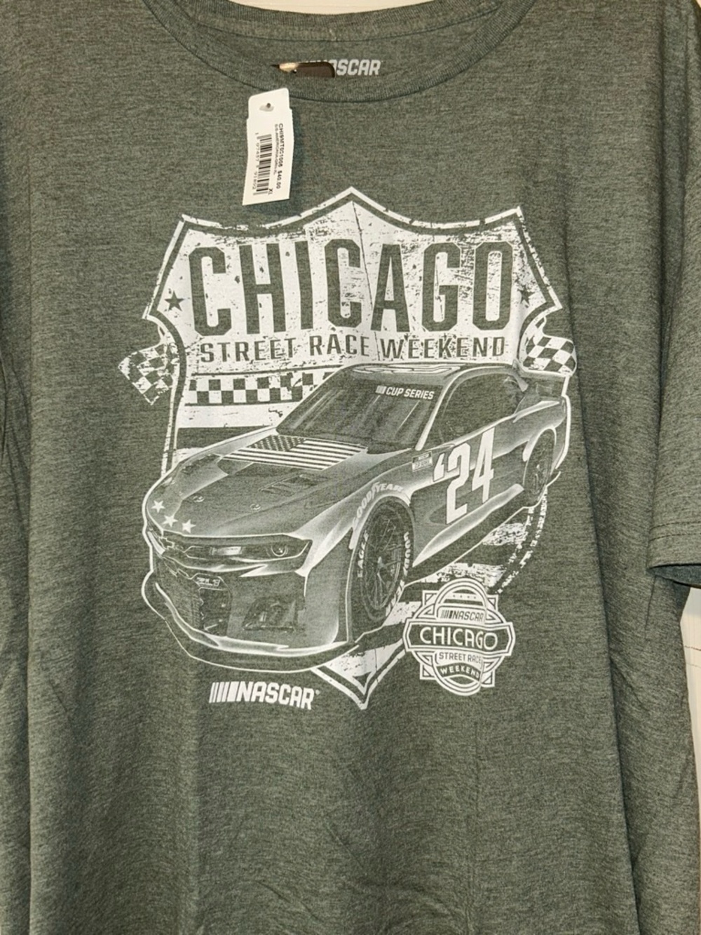 Nascar Gray Chicago Street Race Weekend Graphic Tee